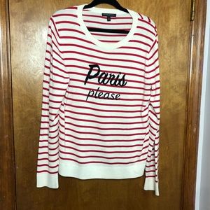 Paris Please sweater. Size XL. Worn once.
